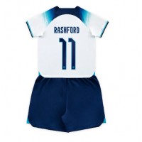 England Marcus Rashford #11 Fotballklær Hjemmedraktsett Barn VM 2022 Kortermet (+ korte bukser)